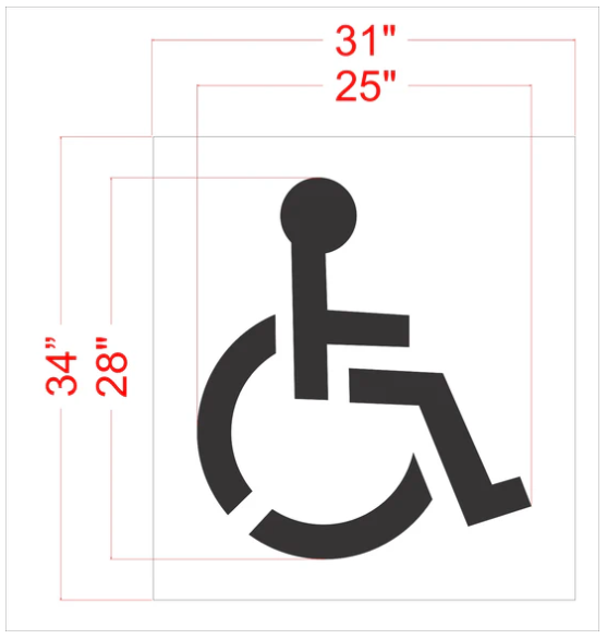 Handicap Parking Stencil